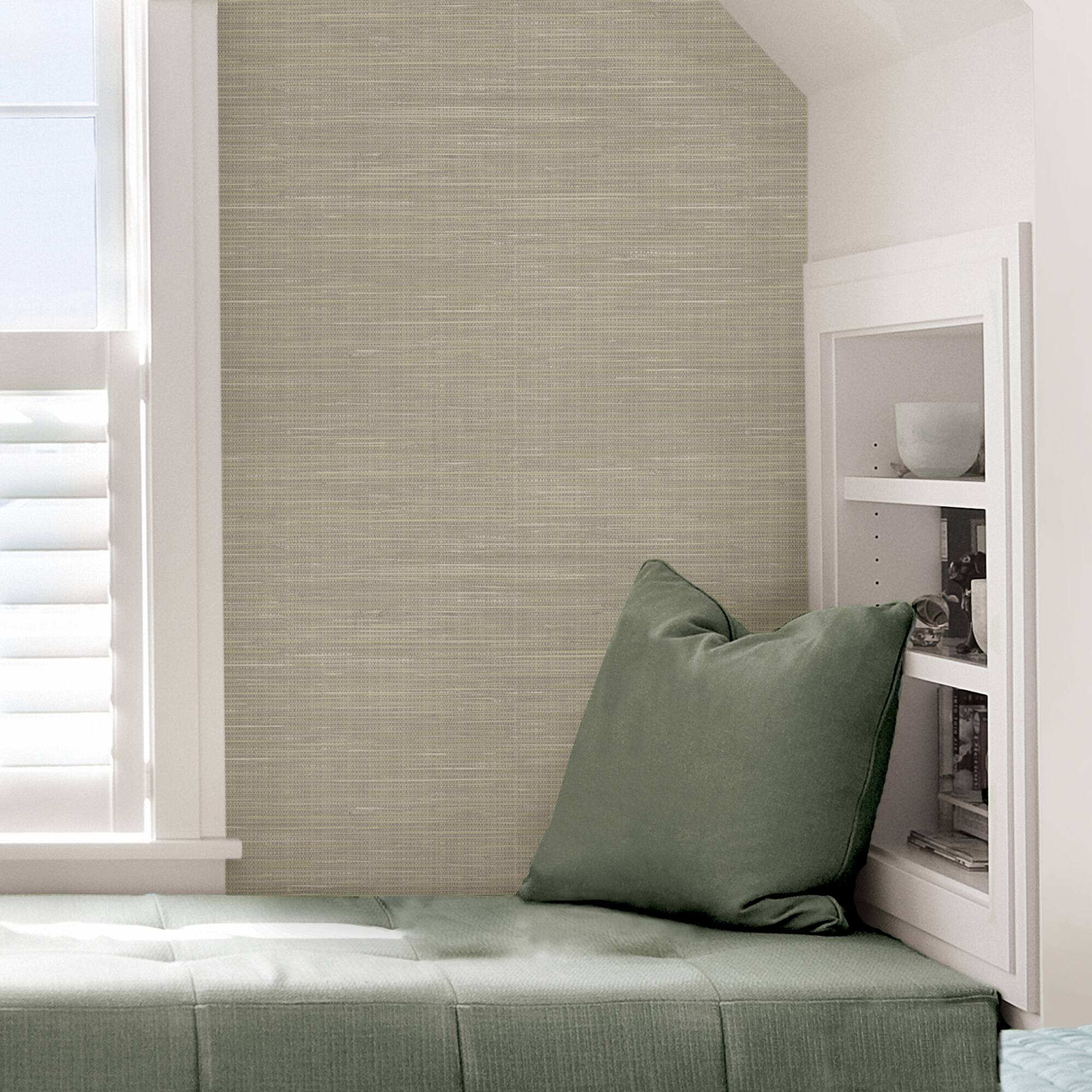 NuWallpaper Wheat Grasscloth Peel & Stick Wallpaper